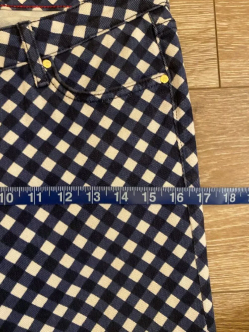 Kate Spade Gingham Broome Street Cropped Skinny Jeans